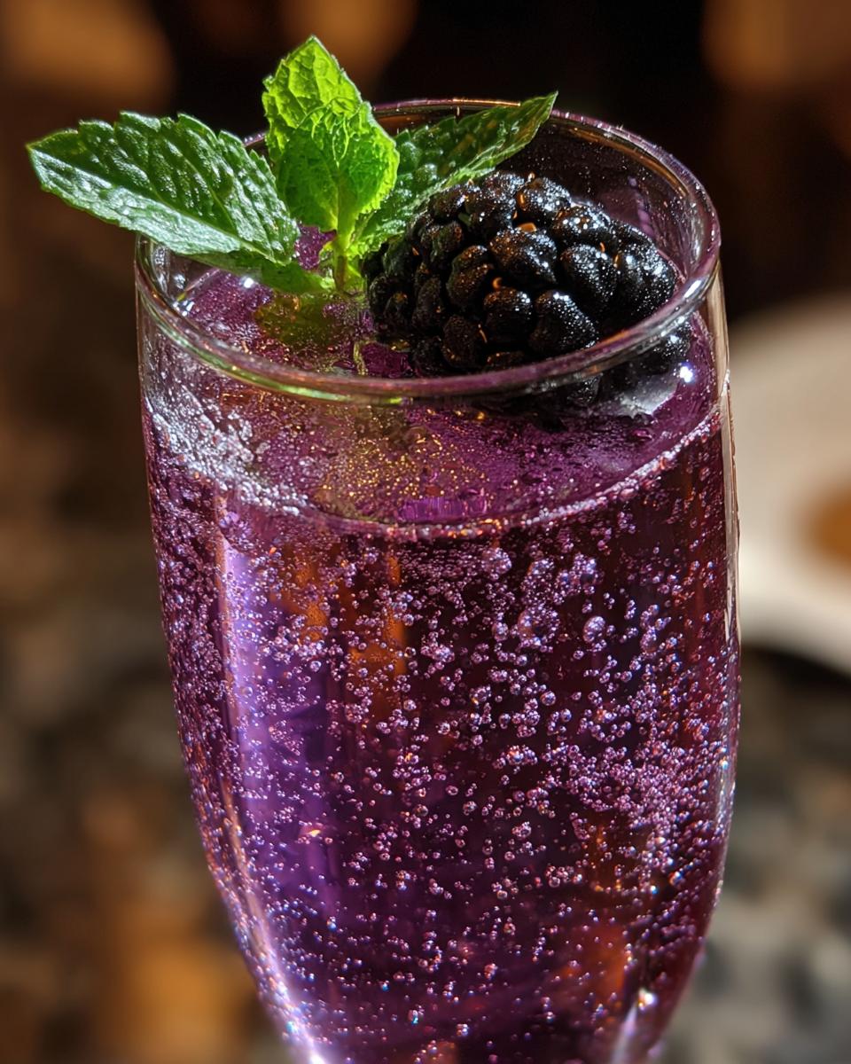 New Year’s Eve Chilled Blackberry Honey Spritz - detail 3