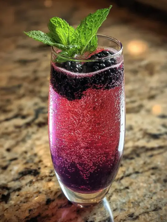 New Year’s Eve Chilled Blackberry Honey Spritz