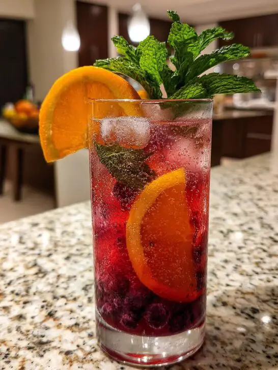 New Year’s Eve Chilled Citrus Berry Fizz