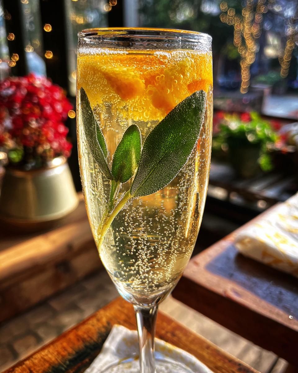 New Year’s Eve Citrus Sage Champagne Punch - detail 2