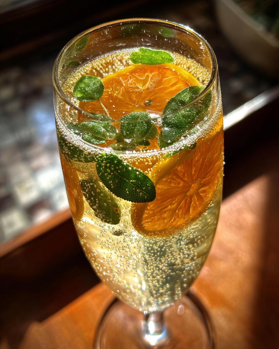 New Year’s Eve Citrus Sage Champagne Punch - detail 5