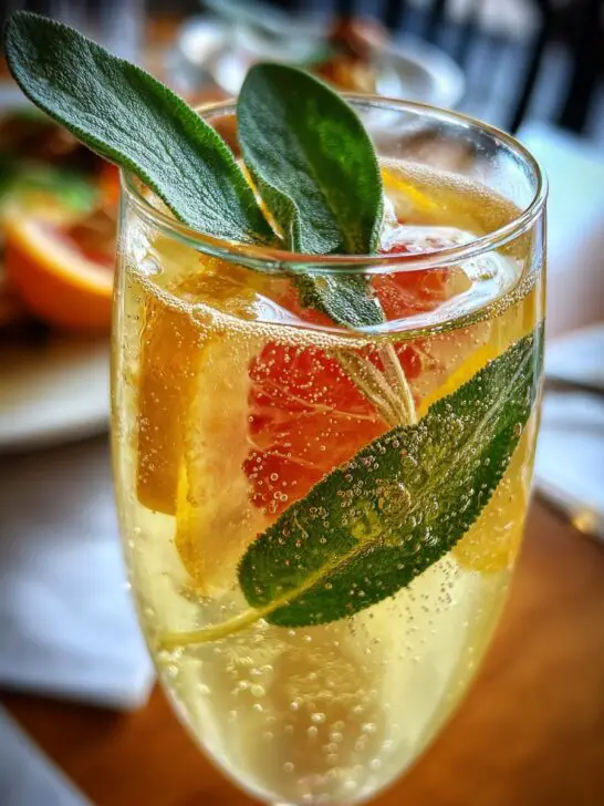 New Year’s Eve Citrus Sage Champagne Punch