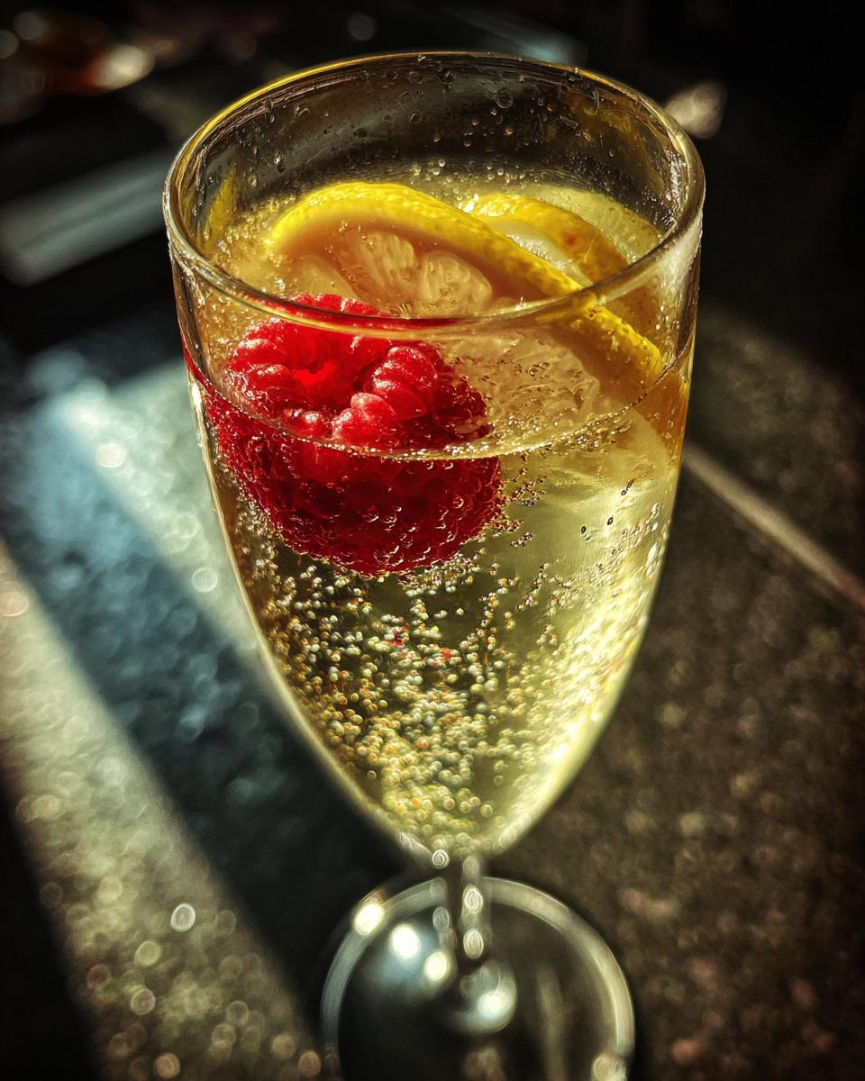 New Year’s Eve Elderflower Champagne Cocktail - detail 1