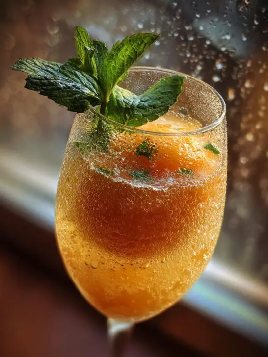 New Year’s Eve Frozen Mango Bellini