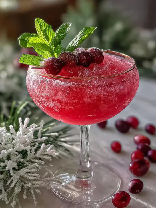 New Year’s Eve Frozen Pink Champagne Slush