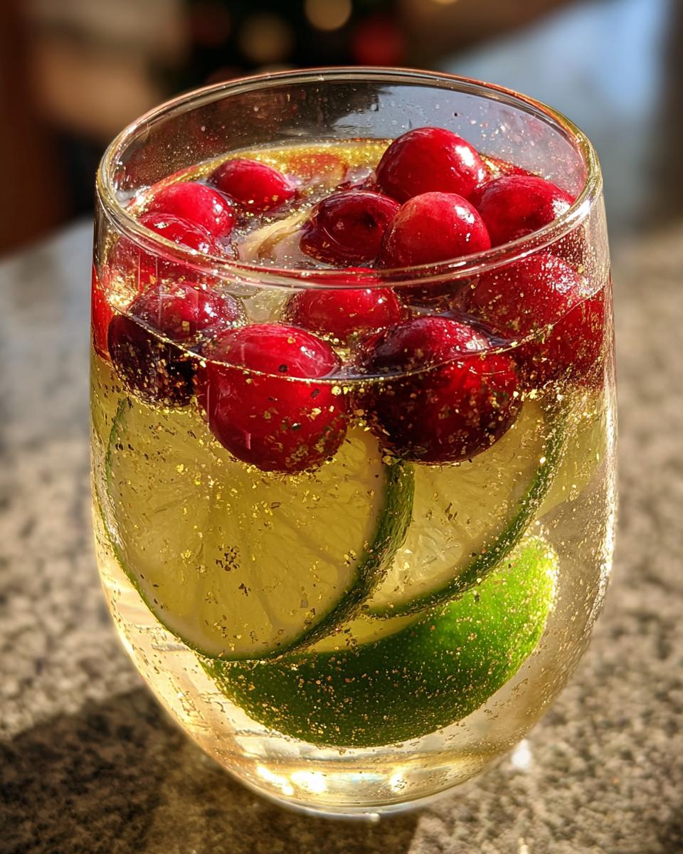 New Year’s Eve Glittery Lemonade Punch (Mocktail) - detail 3