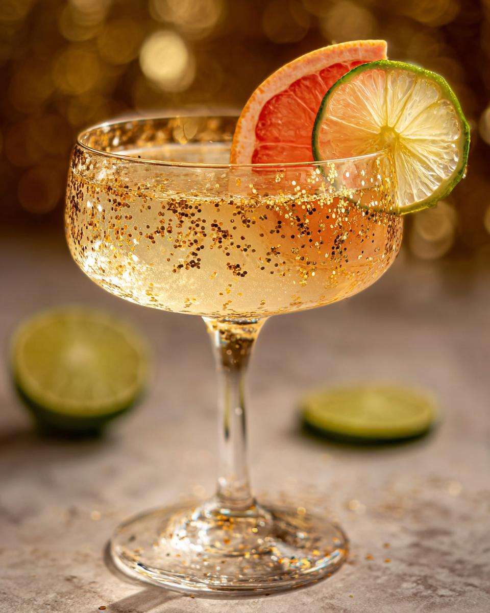 New Year’s Eve Golden Citrus Paloma - detail 1
