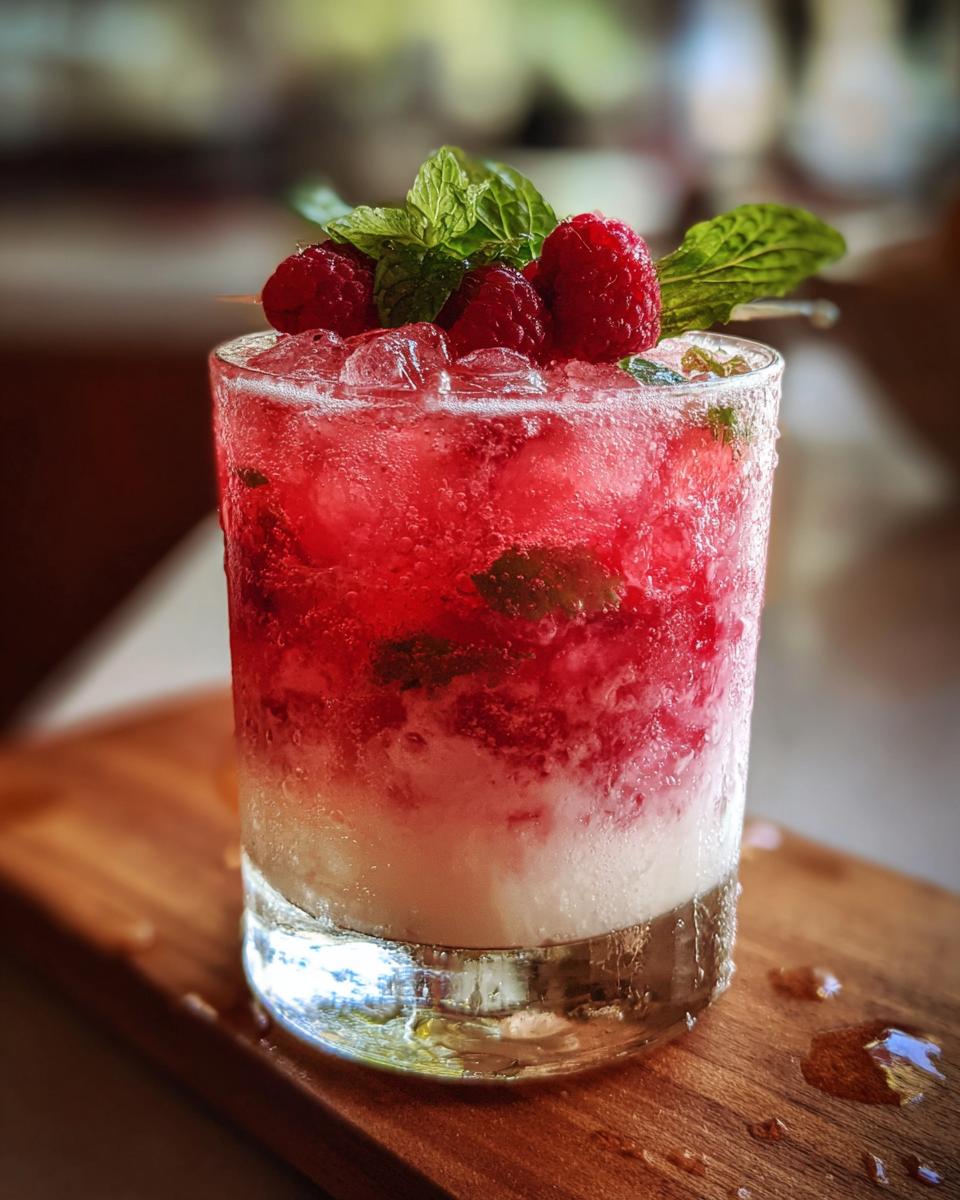 New Year’s Eve Icy Coconut Raspberry Cooler - detail 1