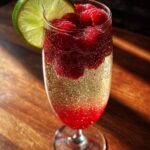 New Year’s Eve Lime Raspberry Bellini