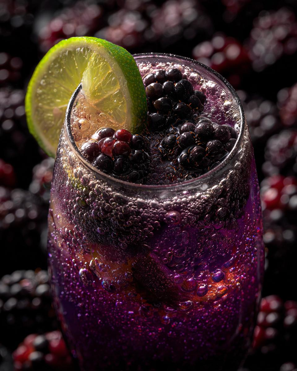 New Year’s Eve Midnight Blackberry Fizz - detail 1