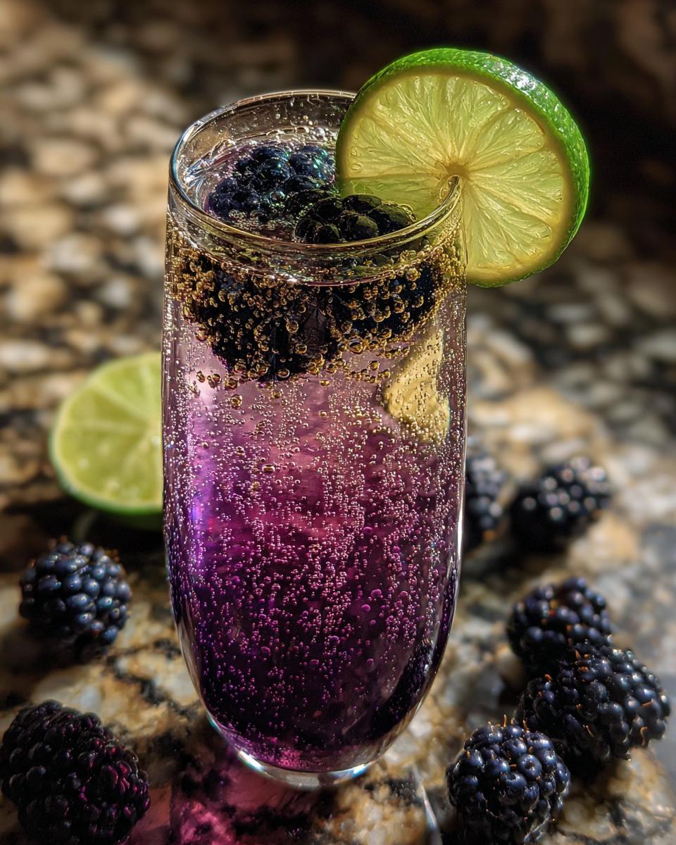 New Year’s Eve Midnight Blackberry Fizz - detail 2