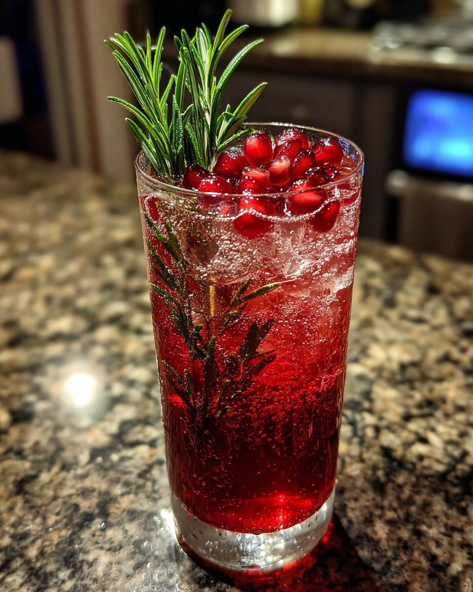 New Year’s Eve Pomegranate Rosemary Spritzer - detail 4