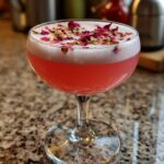 New Year’s Eve Rose Petal Gin Fizz