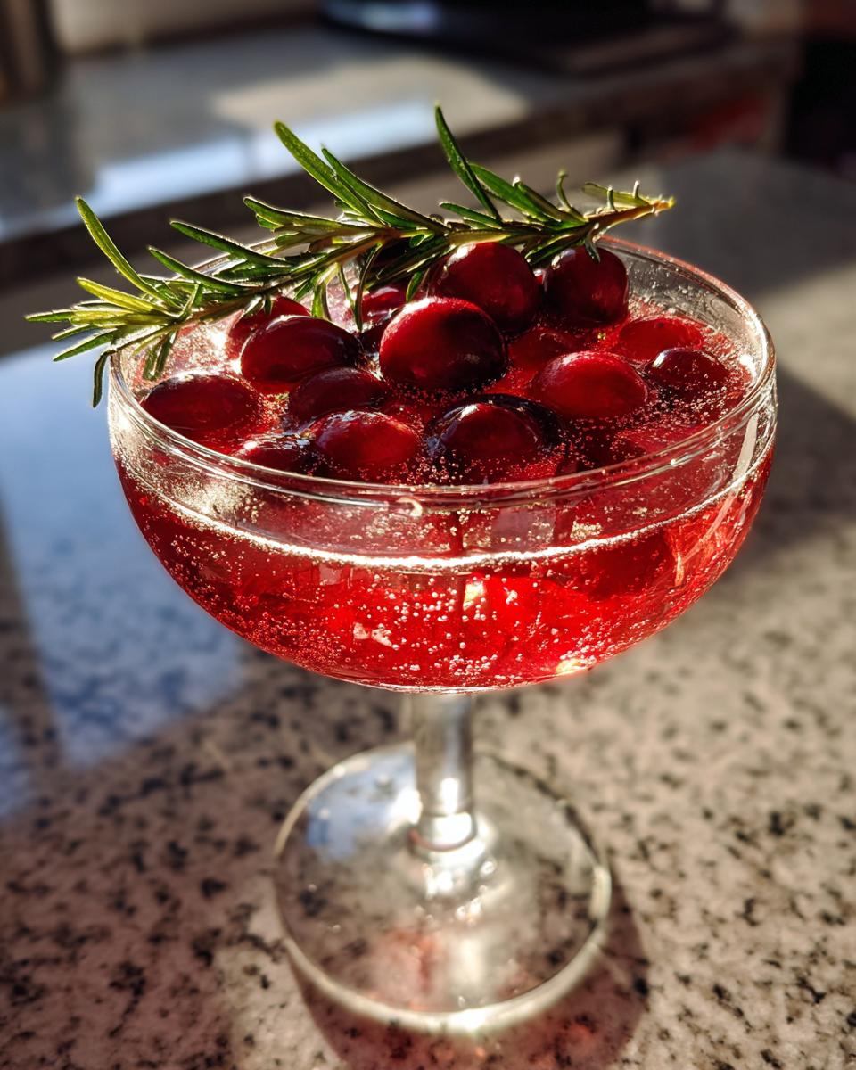 New Year’s Eve Sparkling Cranberry Gin Cocktail - detail 1