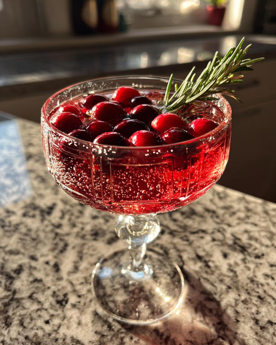 New Year’s Eve Sparkling Cranberry Gin Cocktail - detail 2