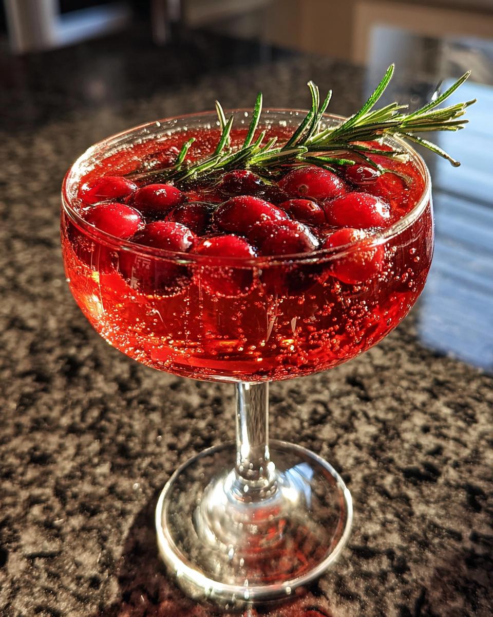 New Year’s Eve Sparkling Cranberry Gin Cocktail - detail 3