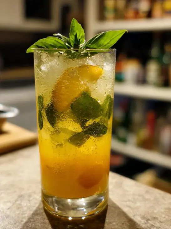 New Year’s Eve Starfruit & Basil Spritz