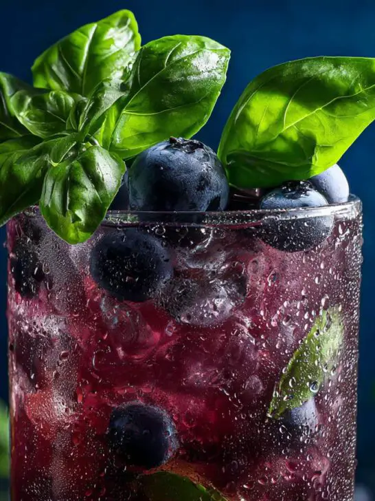 Summer Party Blueberry Basil Smash (Mocktail)