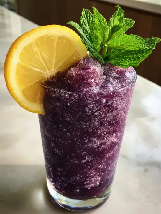 Summer Party Frozen Lemon Blueberry Slush
