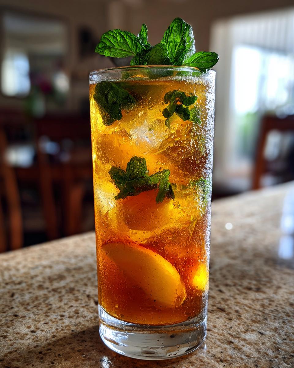 Summer Party Ginger Peach Iced Tea (Mocktail) - detail 2