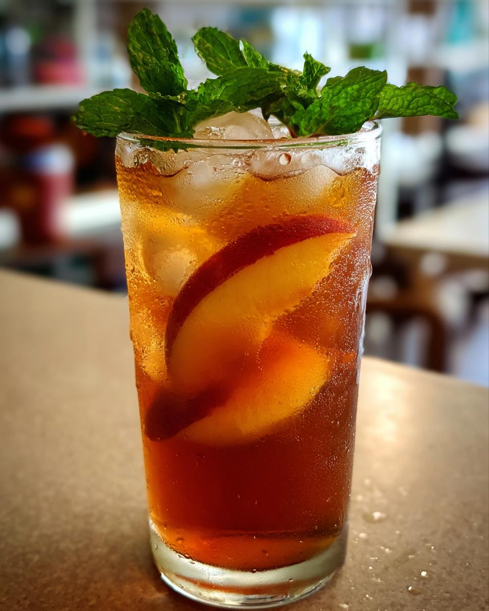 Summer Party Ginger Peach Iced Tea (Mocktail) - detail 3