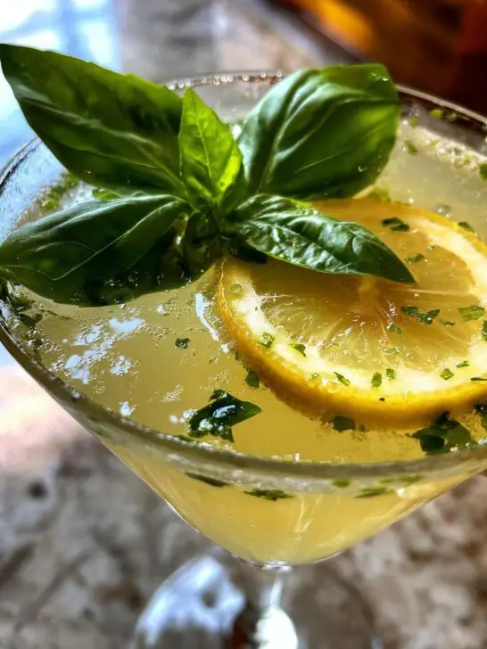 Summer Party Lemon Basil Martini