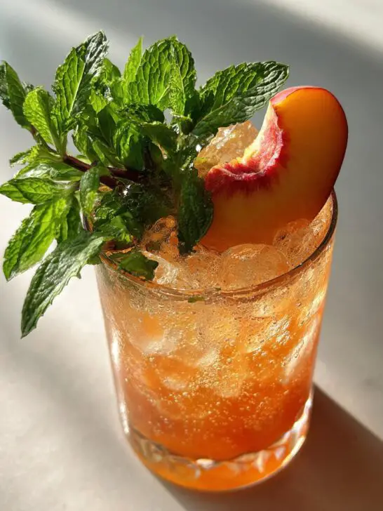 Summer Party Peach Bourbon Smash