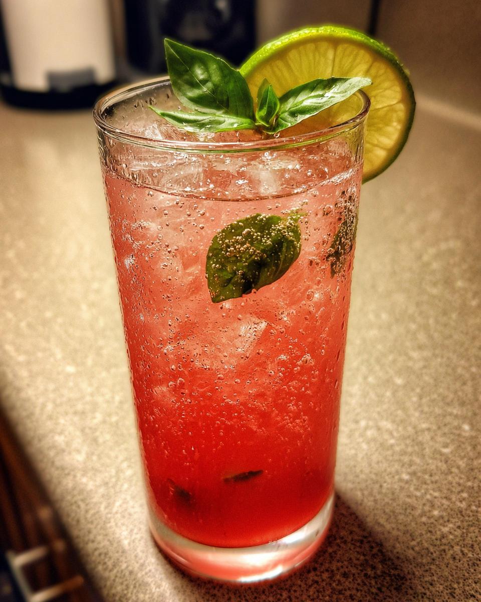 Summer Party Watermelon Basil Gin Fizz - detail 1