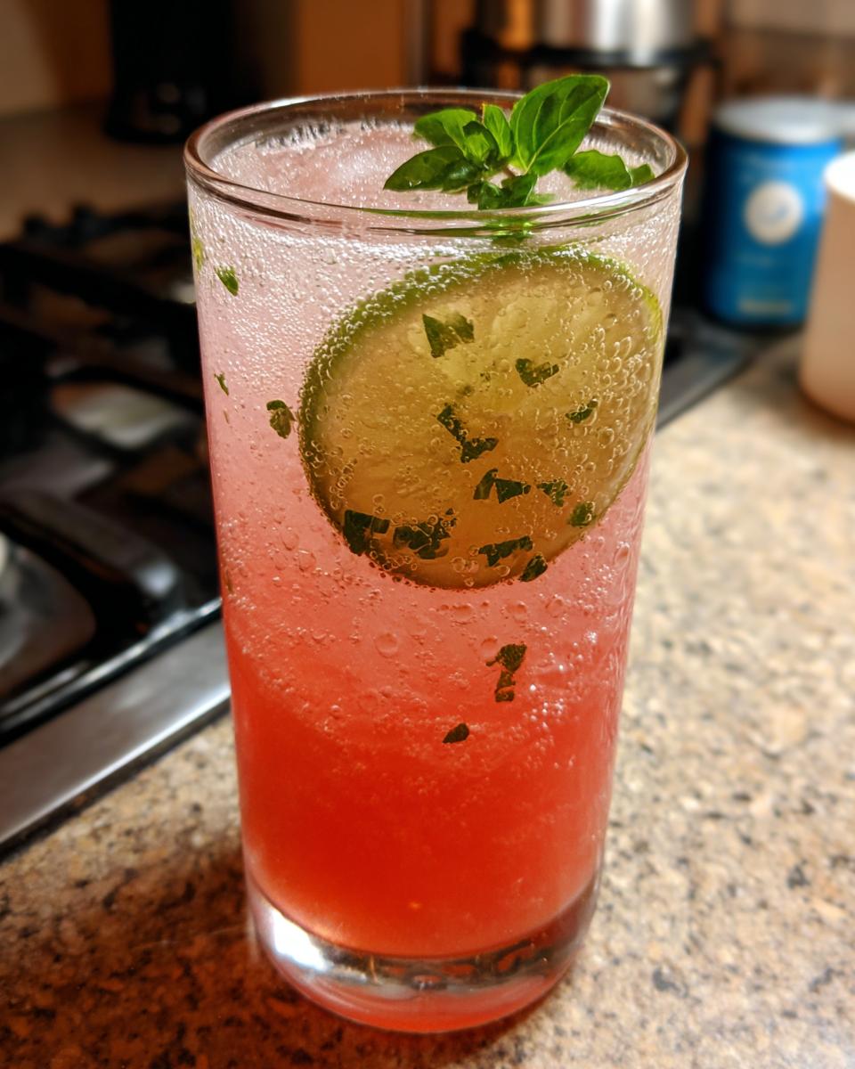 Summer Party Watermelon Basil Gin Fizz - detail 2