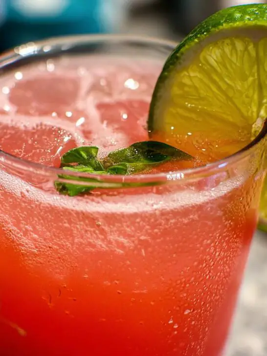 Summer Party Watermelon Basil Gin Fizz