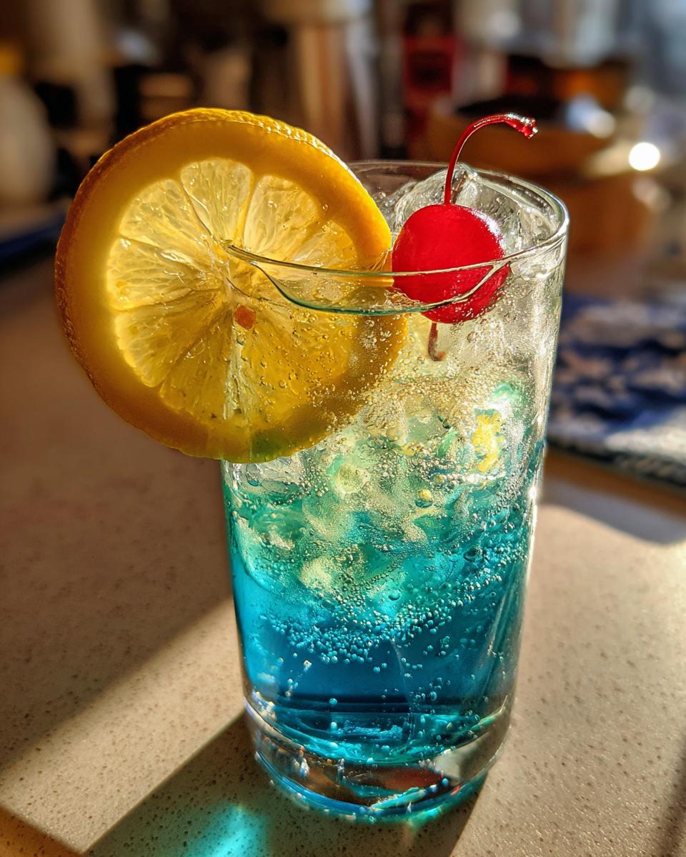 blue lagoon mixed drink recipe - detail 1