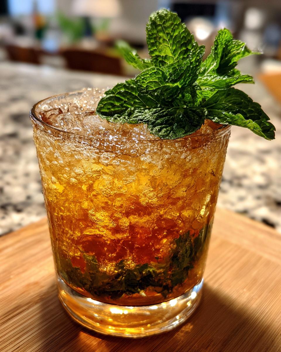 mint julep drink recipe - detail 2
