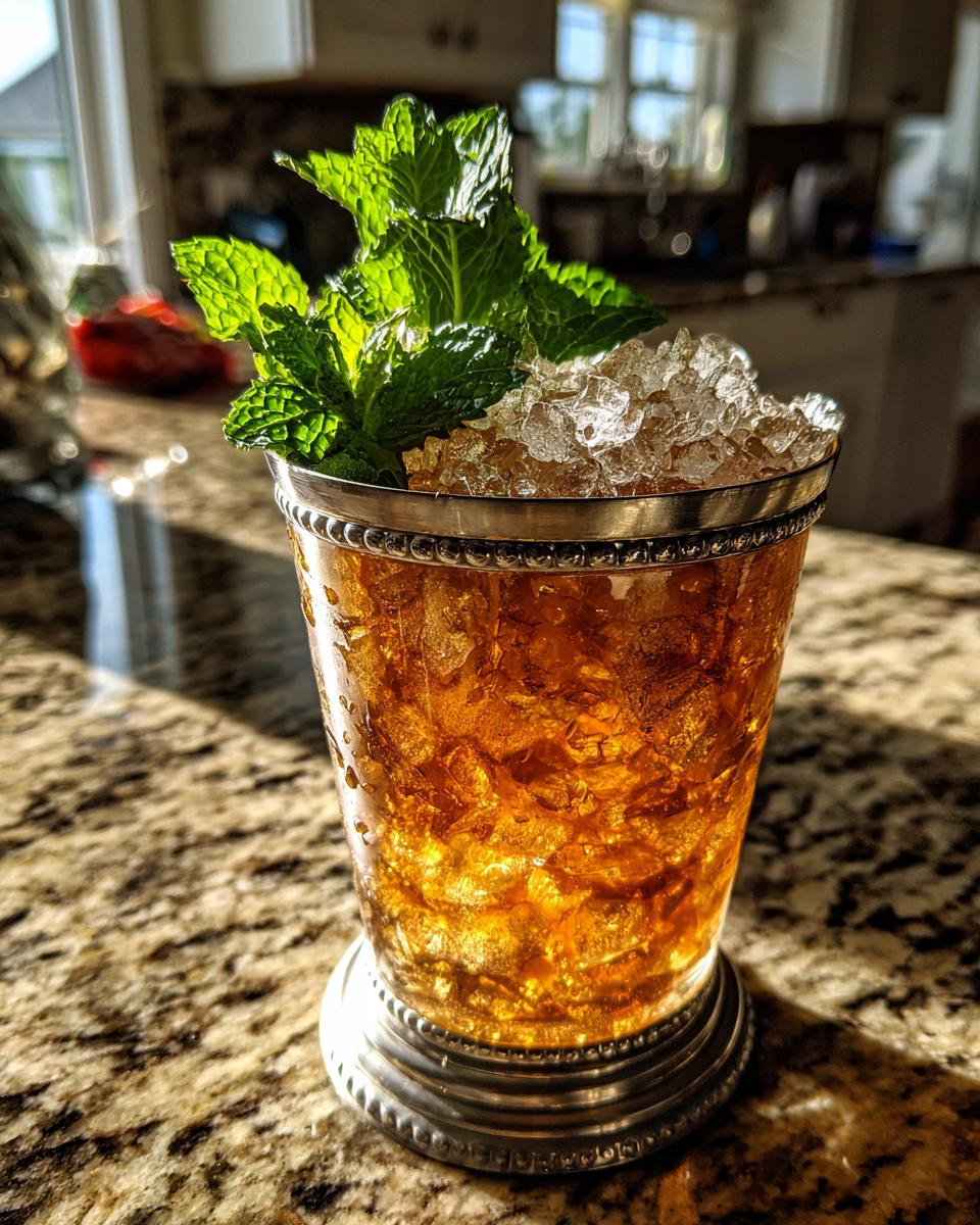 mint julep drink recipe - detail 3