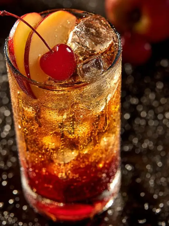 Thanksgiving Cherry Apple Brandy Fizz