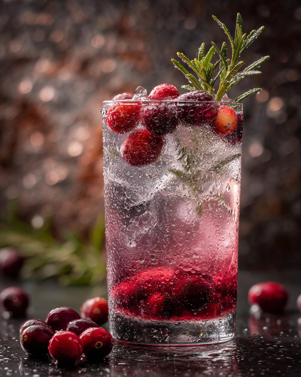 Thanksgiving Cranberry Rosemary Cooler - detail 1