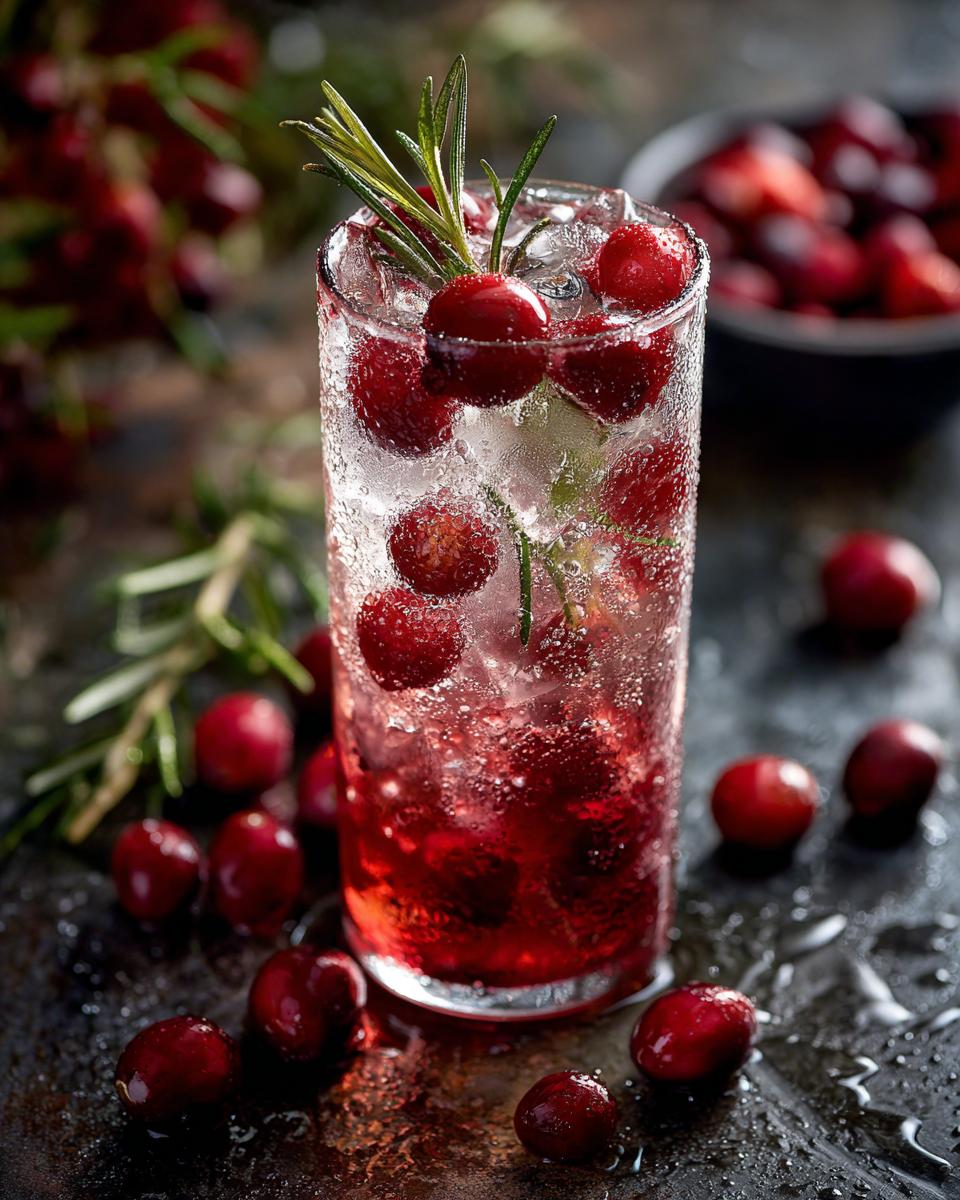 Thanksgiving Cranberry Rosemary Cooler - detail 2