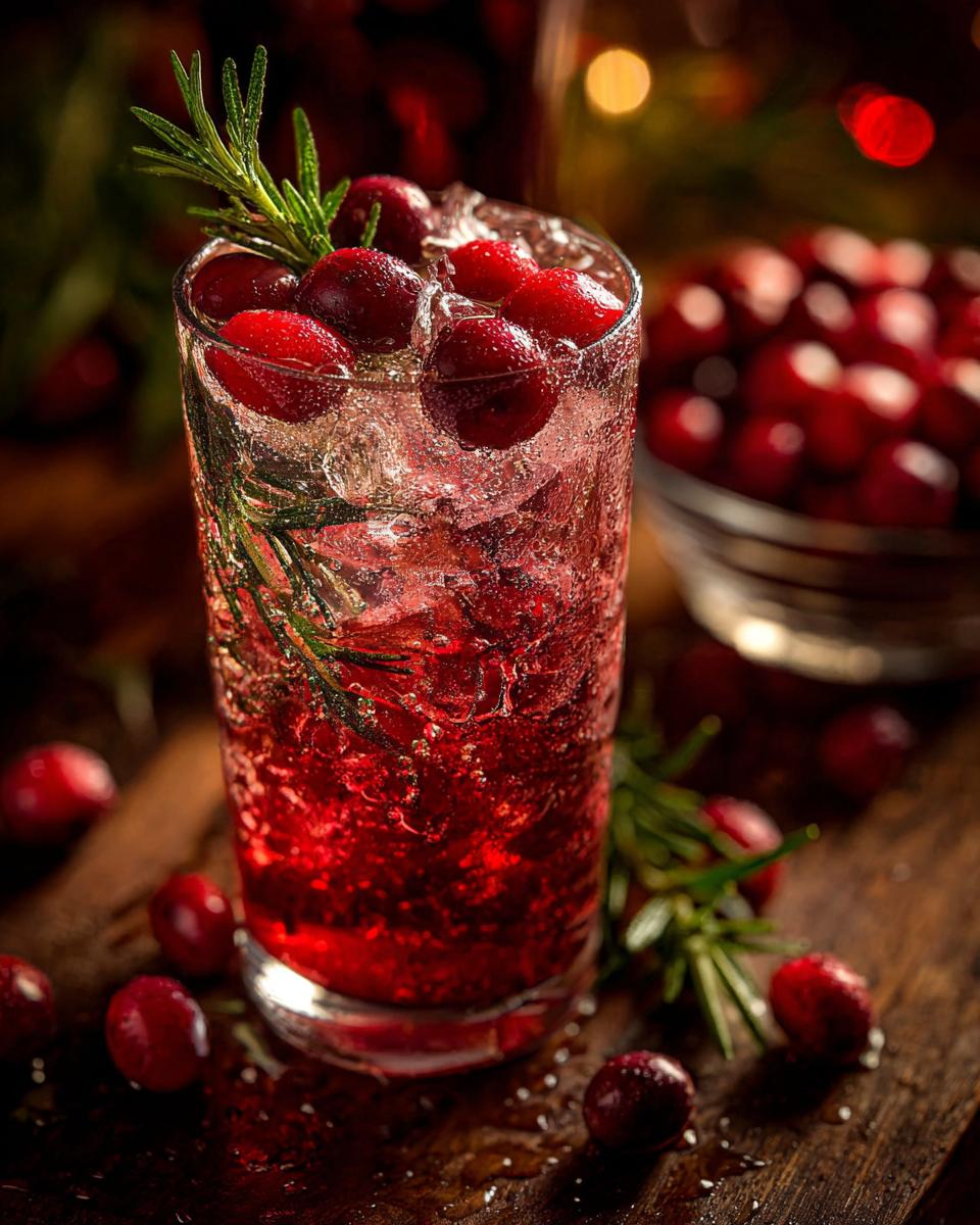 Thanksgiving Cranberry Rosemary Cooler - detail 3