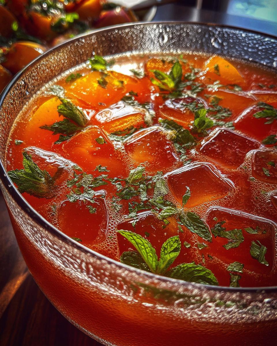 Thanksgiving Roasted Peach Punch - detail 1
