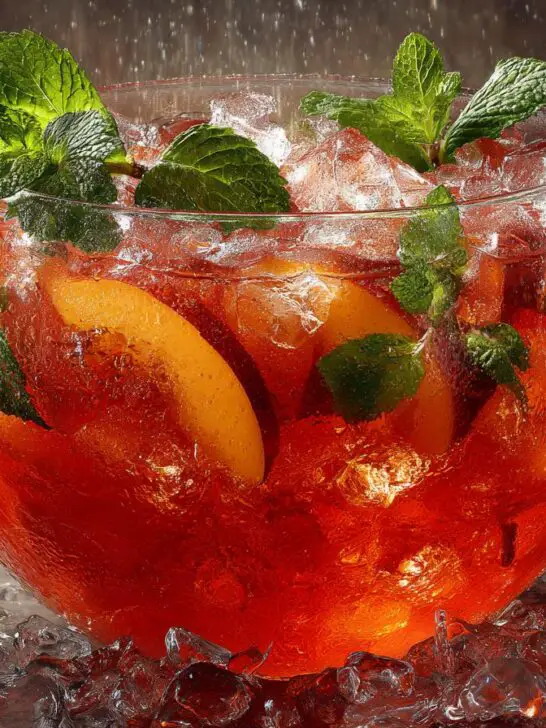 Thanksgiving Roasted Peach Punch