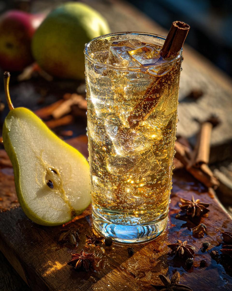 Thanksgiving Spiced Pear & Bourbon Fizz - detail 1