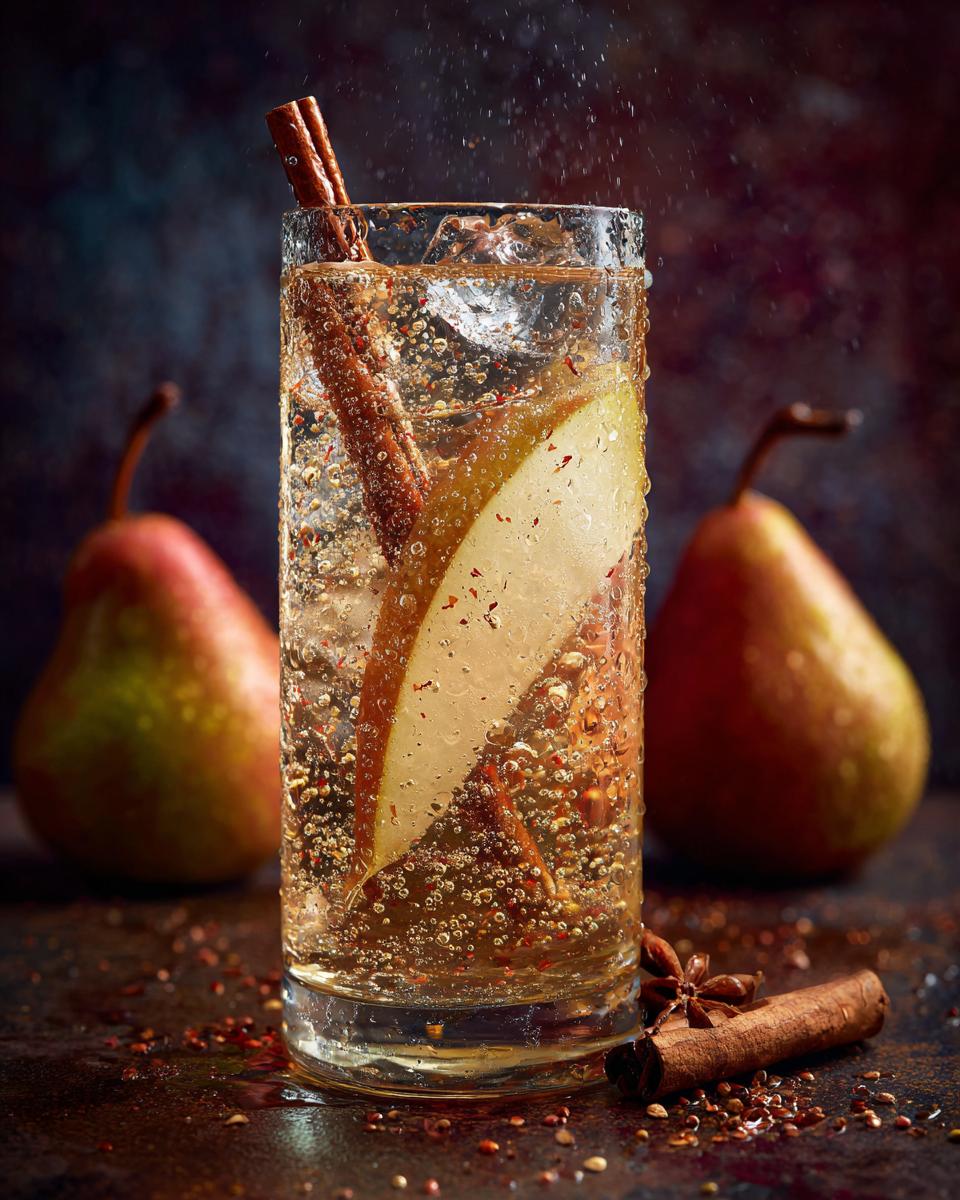 Thanksgiving Spiced Pear & Bourbon Fizz - detail 2