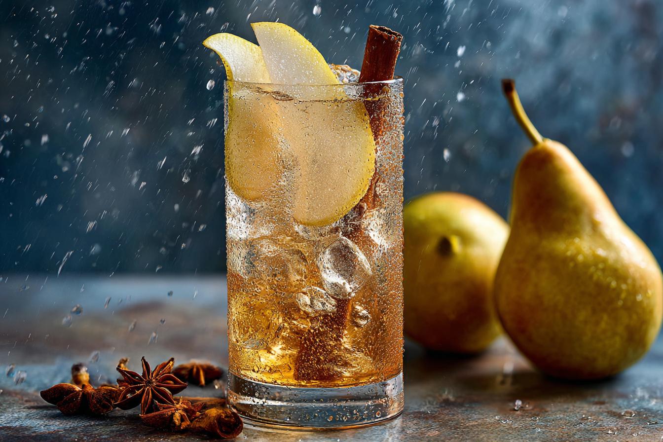 Thanksgiving Spiced Pear Spritzer - detail 2
