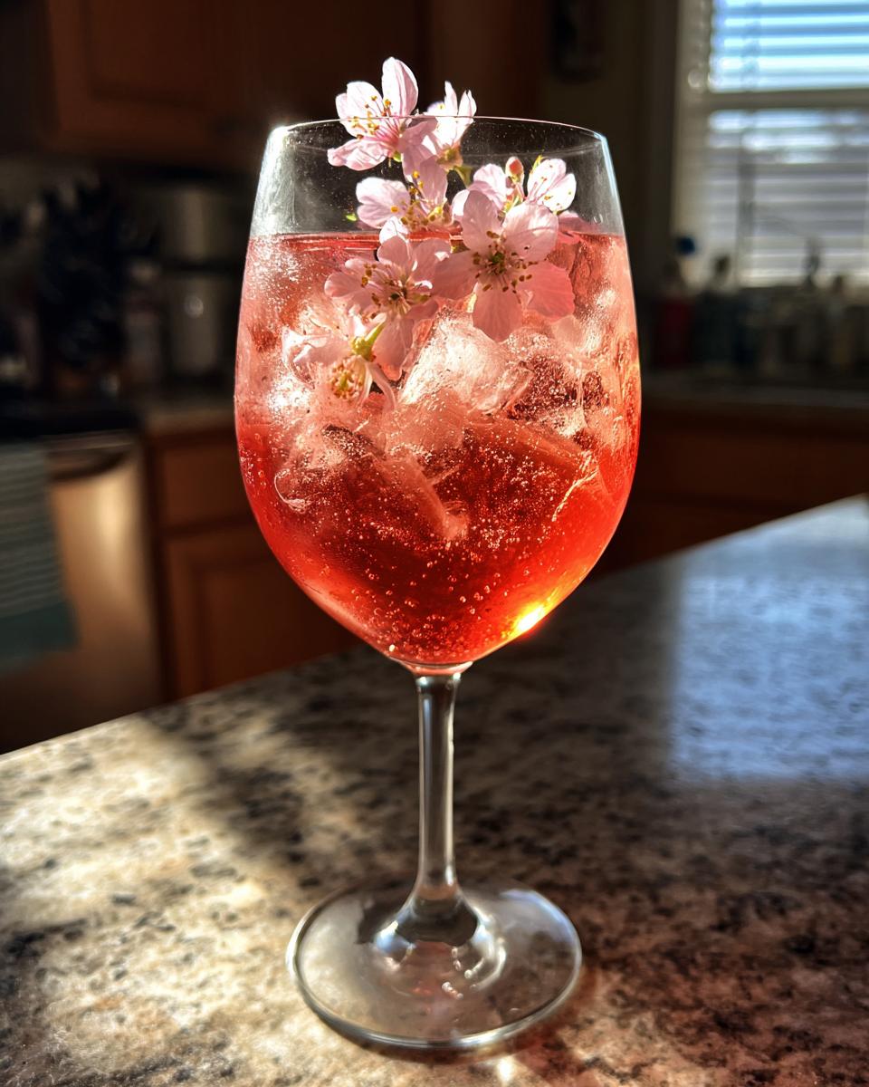 Cherry Blossom Spritz Cocktail - detail 3