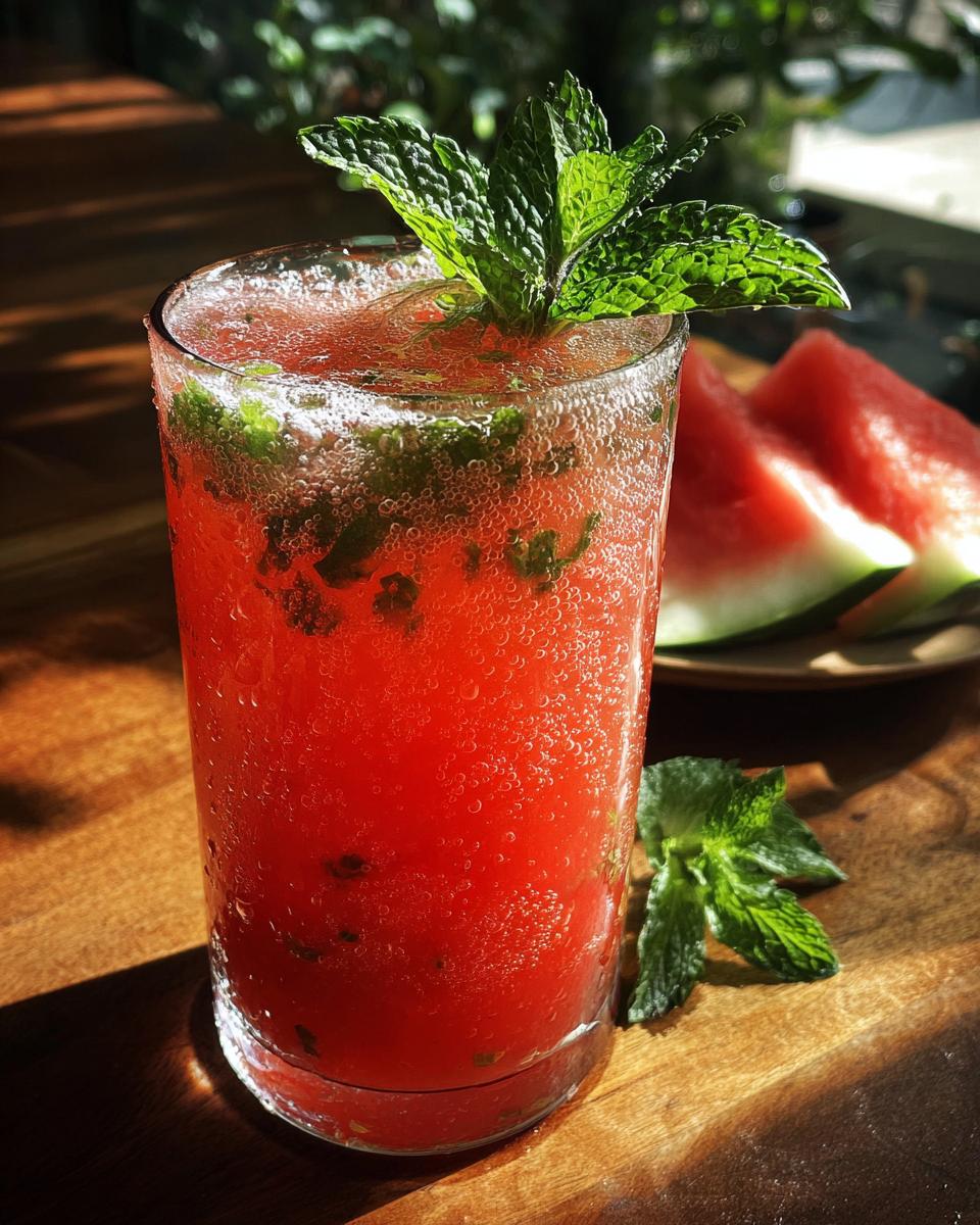 Coconut Watermelon Fizz Mocktail - detail 1