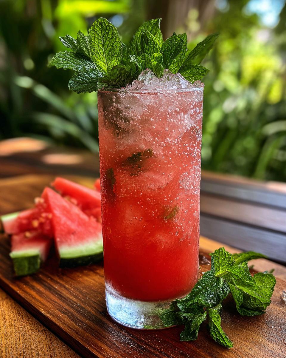 Coconut Watermelon Fizz Mocktail - detail 2