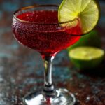 Crimson Velvet Sparkle Cocktail