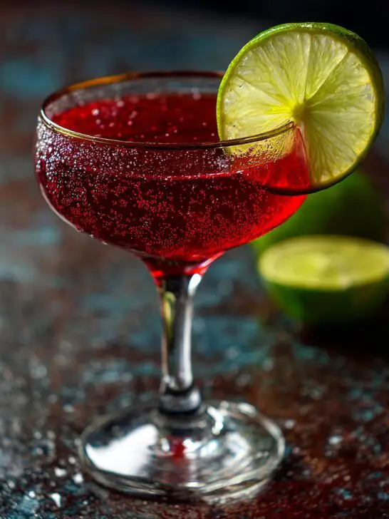 Crimson Velvet Sparkle Cocktail