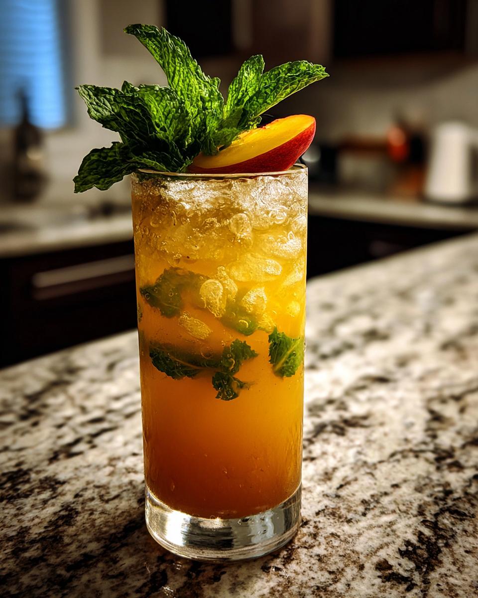 Ginger Peach Mule Cocktail - detail 1