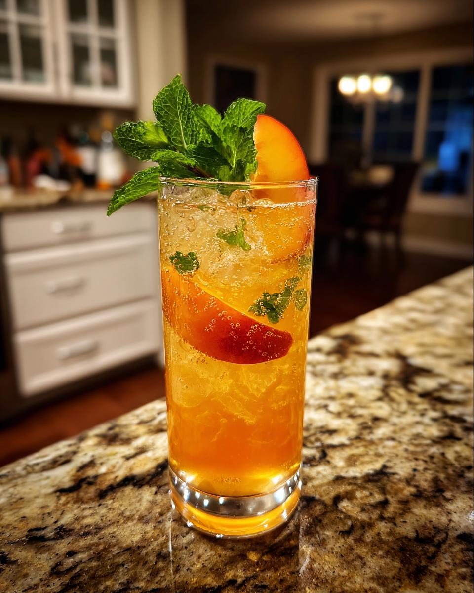 Ginger Peach Mule Cocktail - detail 2