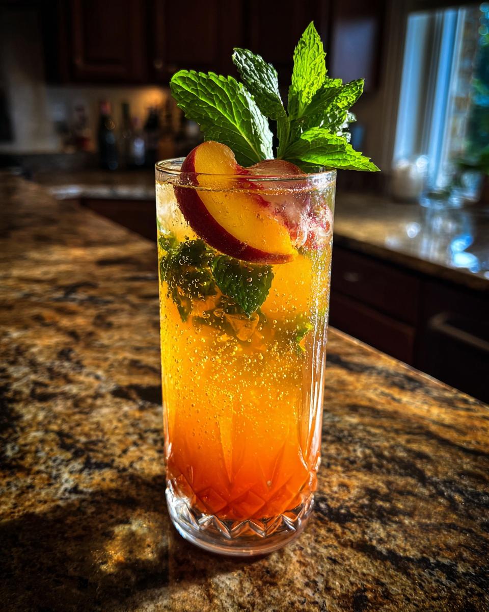Ginger Peach Mule Cocktail - detail 3